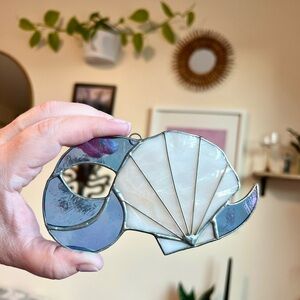 Vintage Stained Glass Shell